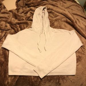 fleece cropped hoodie